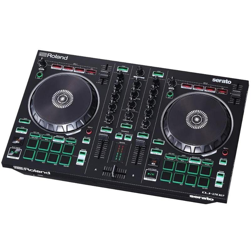 Roland　DJ-202 Controlador de DJ Roland DJ-202 de 2 canais com bateria eletrônica